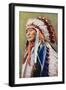 Siouan Indian in Ceremonial Dress-null-Framed Giclee Print