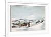 Sious Hunting in Snow-George Catlin-Framed Premium Giclee Print