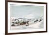 Sious Hunting in Snow-George Catlin-Framed Premium Giclee Print