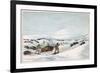 Sious Hunting in Snow-George Catlin-Framed Premium Giclee Print