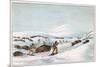 Sious Hunting in Snow-George Catlin-Mounted Premium Giclee Print