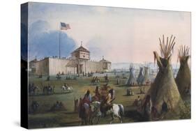 Sioux at Ft. Laramie, 1837-Alfred Jacob Miller-Stretched Canvas