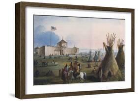 Sioux at Ft. Laramie, 1837-Alfred Jacob Miller-Framed Giclee Print