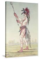 Sioux Ball Player We-Chush-Ta-Doo-Ta, 'The Red Man-George Catlin-Stretched Canvas