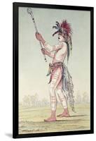 Sioux Ball Player We-Chush-Ta-Doo-Ta, 'The Red Man-George Catlin-Framed Giclee Print