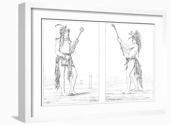 Sioux Ball Players, 1841-Myers and Co-Framed Giclee Print