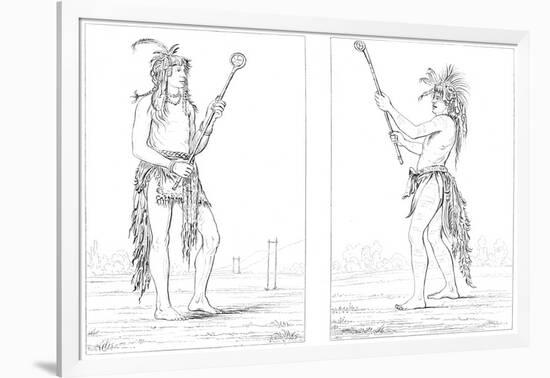 Sioux Ball Players, 1841-Myers and Co-Framed Giclee Print