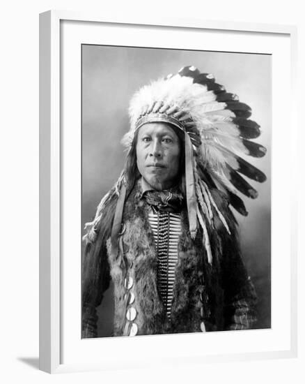 Sioux Brave, C1900-John Alvin Anderson-Framed Photographic Print