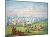 Sioux Camp Scene, 1841-George Catlin-Mounted Giclee Print