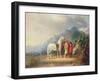 Sioux Camp Scene-Alfred Jacob Miller-Framed Giclee Print