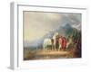 Sioux Camp Scene-Alfred Jacob Miller-Framed Giclee Print