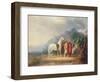 Sioux Camp Scene-Alfred Jacob Miller-Framed Premium Giclee Print