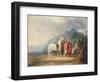 Sioux Camp Scene-Alfred Jacob Miller-Framed Premium Giclee Print