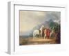 Sioux Camp Scene-Alfred Jacob Miller-Framed Premium Giclee Print