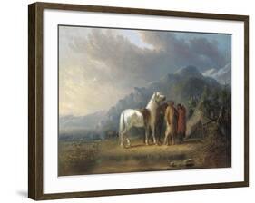 Sioux Camp-Alfred Jacob Miller-Framed Giclee Print