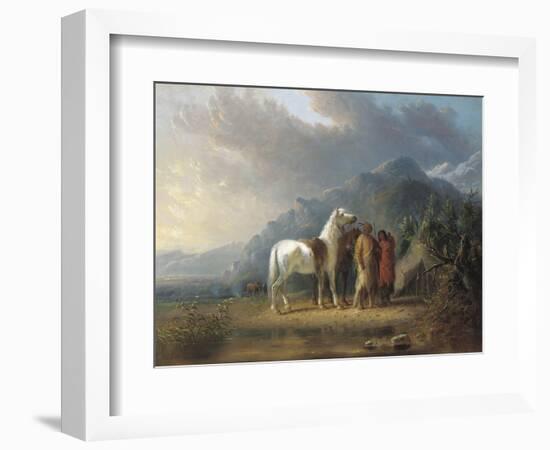 Sioux Camp-Alfred Jacob Miller-Framed Giclee Print