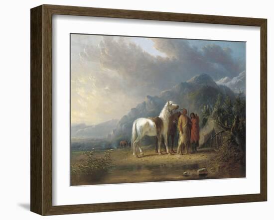 Sioux Camp-Alfred Jacob Miller-Framed Giclee Print