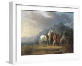 Sioux Camp-Alfred Jacob Miller-Framed Giclee Print