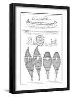 Sioux Canoes and Chippewa Snowshoes, 1841-Myers and Co-Framed Giclee Print