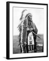 Sioux Chief, C1905-Edward S^ Curtis-Framed Photographic Print