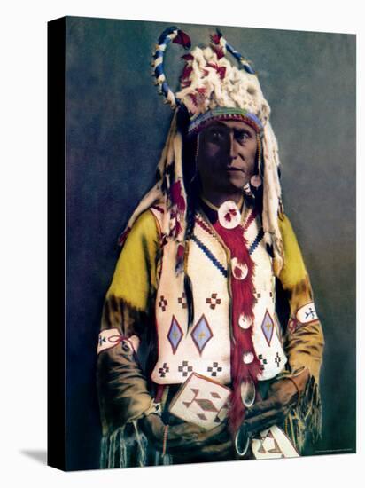 Sioux Chief Old Hand-Carl And Grace Moon-Stretched Canvas