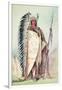 Sioux Chief, "The Black Rock", 19th Century-George Catlin-Framed Giclee Print