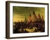 Sioux Council, 1847-George Catlin-Framed Giclee Print