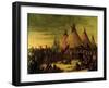 Sioux Council, 1847-George Catlin-Framed Giclee Print