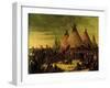 Sioux Council, 1847-George Catlin-Framed Giclee Print