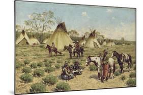 Sioux Encampment, Porcupine, 1910-John Hauser-Mounted Giclee Print