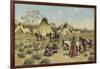 Sioux Encampment, Porcupine, 1910-John Hauser-Framed Giclee Print