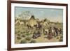 Sioux Encampment, Porcupine, 1910-John Hauser-Framed Giclee Print