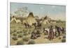 Sioux Encampment, Porcupine, 1910-John Hauser-Framed Premium Giclee Print