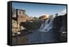 Sioux Falls Park at Dusk, Sioux Falls, South Dakota, USA-Walter Bibikow-Framed Stretched Canvas