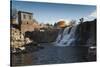 Sioux Falls Park at Dusk, Sioux Falls, South Dakota, USA-Walter Bibikow-Stretched Canvas