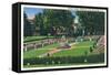 Sioux Falls, South Dakota, McKennan Park View of the Sunken Gardens-Lantern Press-Framed Stretched Canvas