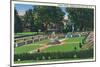 Sioux Falls, South Dakota, McKennan Park View of the Sunken Gardens-Lantern Press-Mounted Art Print