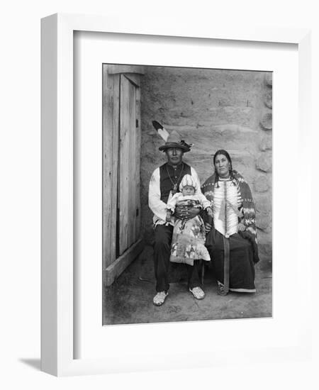 Sioux Family, C1908-Edward S. Curtis-Framed Photographic Print