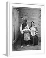 Sioux Family, C1908-Edward S. Curtis-Framed Photographic Print