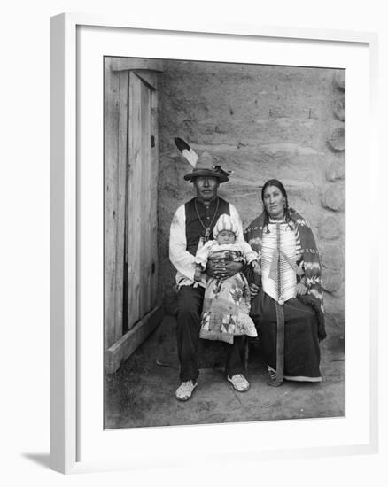 Sioux Family, C1908-Edward S. Curtis-Framed Photographic Print