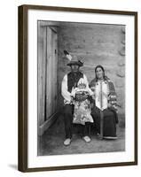 Sioux Family, C1908-Edward S. Curtis-Framed Photographic Print