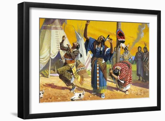 Sioux Ghost Dance-Severino Baraldi-Framed Giclee Print