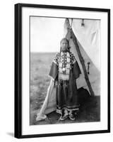 Sioux Girl, C1905-Edward S^ Curtis-Framed Photographic Print