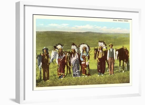 Sioux Indian Chiefs-null-Framed Art Print