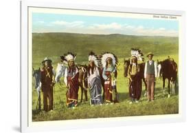 Sioux Indian Chiefs-null-Framed Art Print