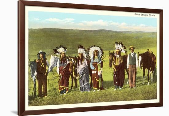 Sioux Indian Chiefs-null-Framed Art Print