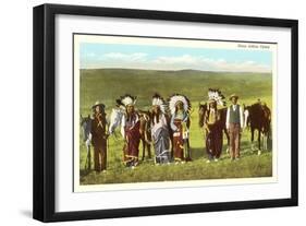 Sioux Indian Chiefs-null-Framed Art Print