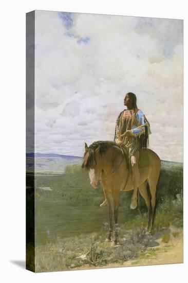 Sioux-Indian on Horseback, 1882-George de Forest-Brush-Stretched Canvas