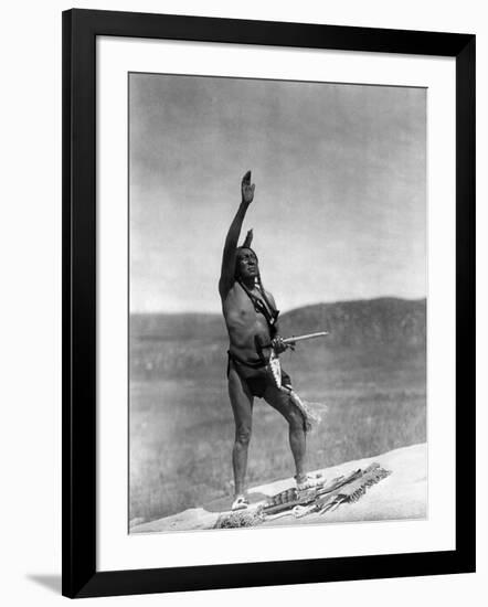 Sioux Invocation, c1907-Edward S. Curtis-Framed Giclee Print