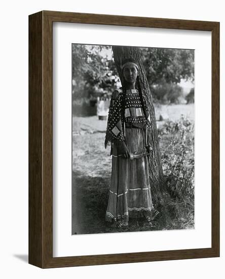 Sioux Maiden-Edward S^ Curtis-Framed Art Print